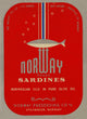 Vintage Norwegian sardines label poster print