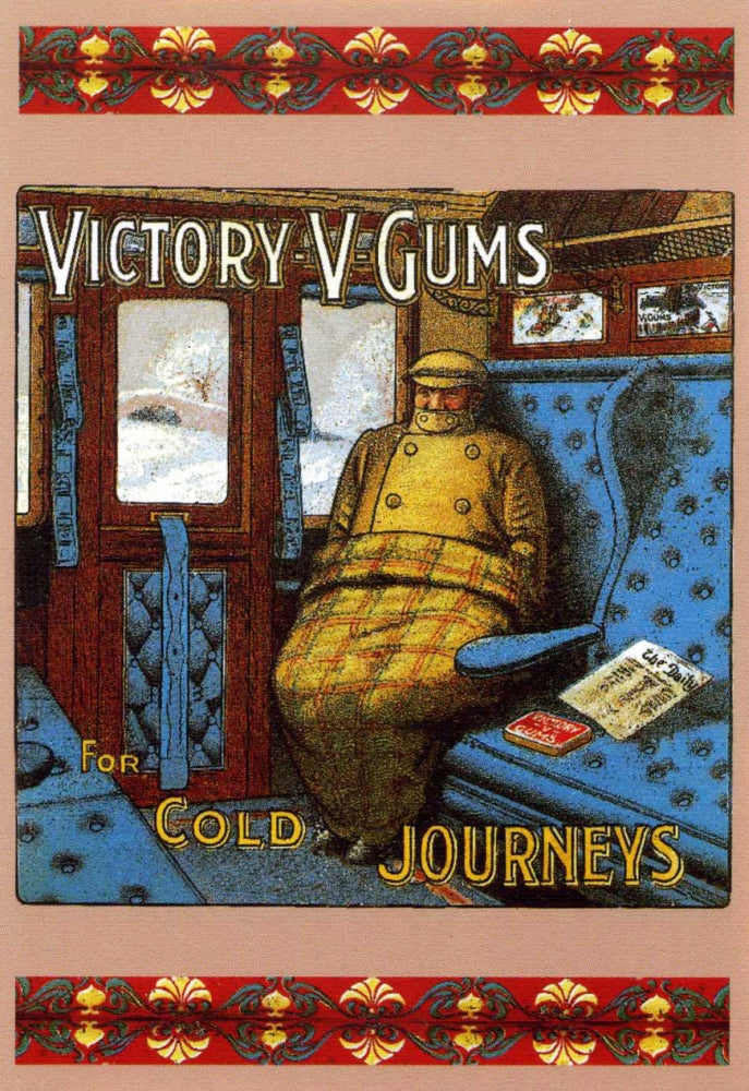 Passenger on a Victorian Railroad Car Cabin Poster Print