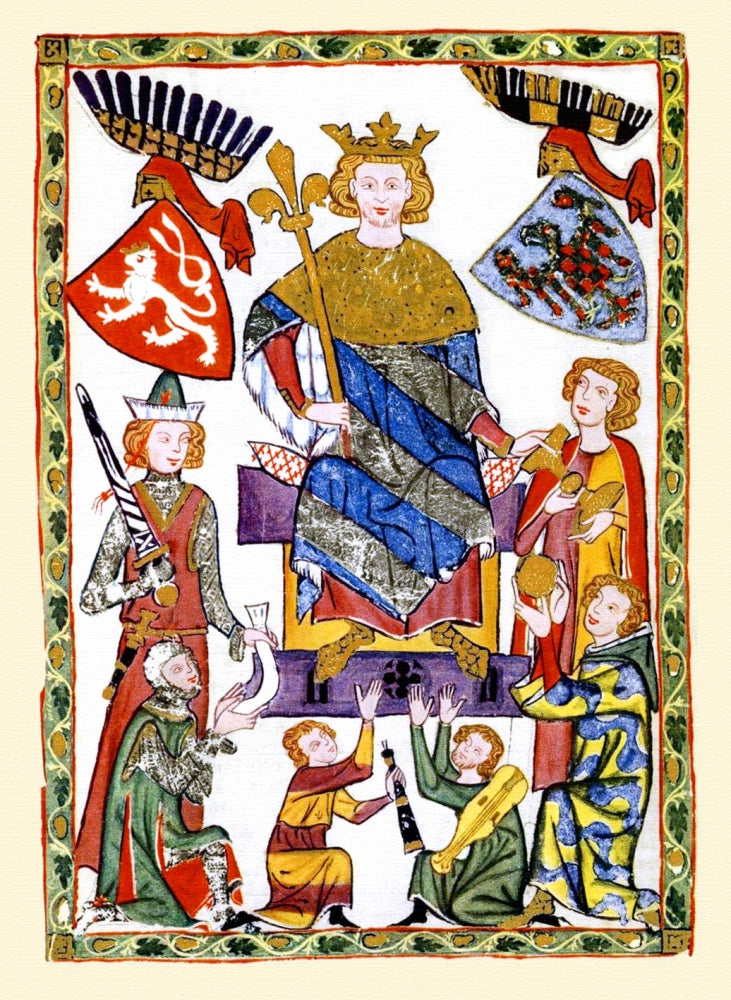Rey Wenceslaus II de Bohemia Codex Manesse Poster Print