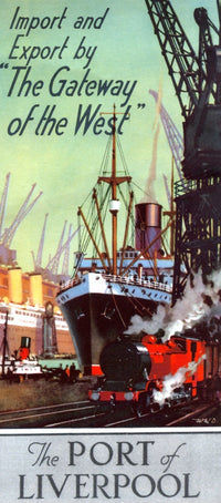 The Port of Liverpool advertising brochure poster print from c1925.
