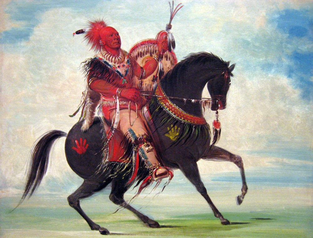 The Sac and Fox People Poster Print by George Catlin, vibrant artwork celebrating indigenous heritage.