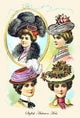 Stylish Autumn Hats Poster Print from September 1901 by Delineator