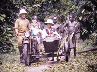1920s Close-up of Missionaries and Friends in Cameroun Magic Lantern Slide Poster Print