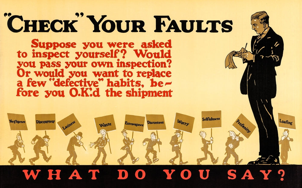 1920s Workplace Motivation Poster Print by Mather & Company, colorful design for office decor.