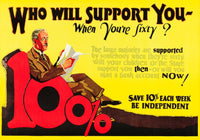 Motivational workplace art print by Mather & Company, colorful design from the 1920s.