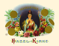 Hazel Kirke cigar label vintage poster print, showcasing early 20th-century design.
