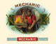 Vintage mechanic smithing poster print showcasing metalwork craftsmanship.