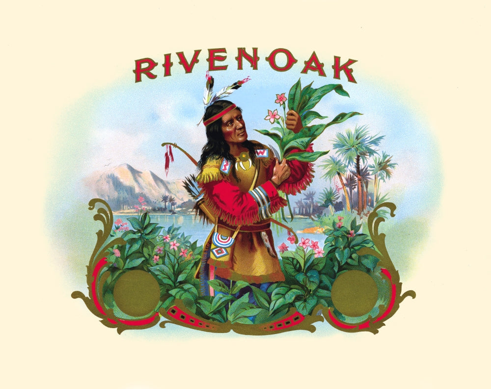 Rivenoak Poster Print from The Deerslayer depicting the Indian chief.