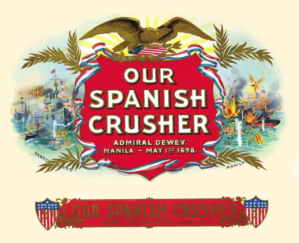 Admiral Dewey Manila Poster Print - Spanish Crusher Label Art