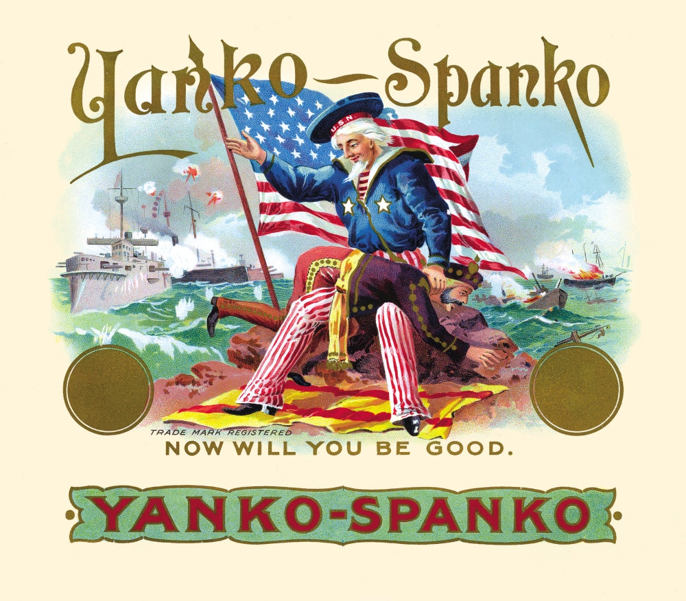Patriotic Smoker 1898 Poster Print featuring Uncle Sam and Spanish Imperialism