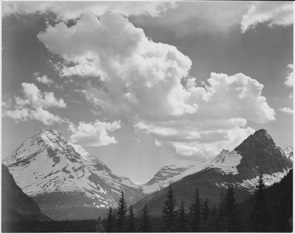In Glacier National Park Montana 1933 - 1942 Poster Print by Ansel Adams