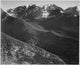 Ansel Adams poster print of Rocky Mountain National Park showcasing hills and mountains.