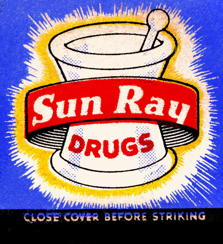 Vintage Matchbox Cover Advertising Poster Print showcasing classic advertising design.