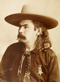 Oklahoma Bill Wild West Performer poster print with cowboy hat and GAR badge.