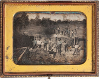 Gold Mining Scene Poster Print by Robert Vance, C. 1850, depicting miners and equipment.