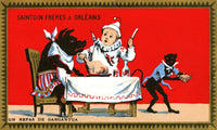 Saintoin Freres A Orleans Un Repas de Gargantua pig poster print.
