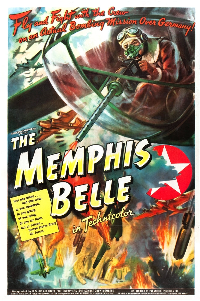 Memphis Belle documentary movie poster print showcasing the iconic B-17 bomber.