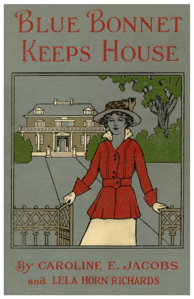 Blue Bonnet Keeps House Poster Print by Caroline E. Jacobs