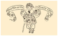 Tiny Tim illustration from 'A Christmas Carol' by H.M. Brock - poster print