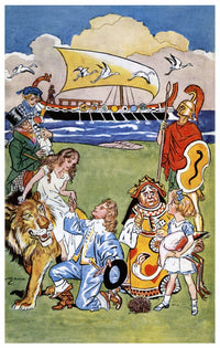 Fairy Tale Characters Illustration Poster Print by H.M. Brock