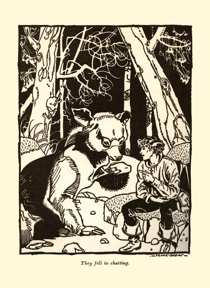 The Gypsy Story Teller Poster Print by Frank Dobias showcasing whimsical children's illustration.