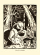 The Gypsy Story Teller Poster Print by Frank Dobias showcasing whimsical children's illustration.