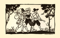 The Gypsy Story Teller illustration poster print by Frank Dobias, featuring whimsical children's book art.