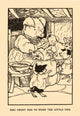 A Mama Pig washes her Piglet poster print featuring a heartwarming family scene.