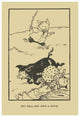Two playful pig children poster print by AEK, colorful art for kids' rooms.