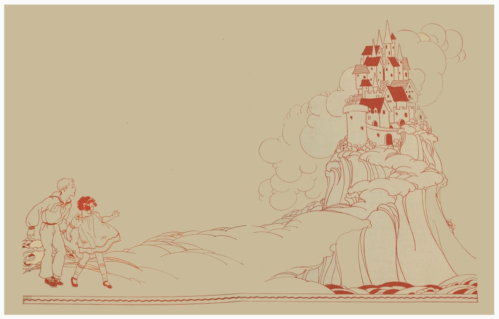 Castle in the Clouds children's book illustration poster print
