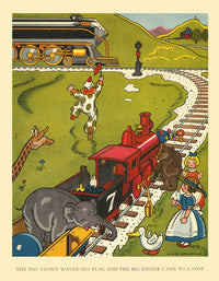 The Toy Clown Waving His Flag Poster Print by George Hauman and Doris Holt Hauman