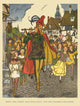 Down the Street the Piper Went Poster Print - Children's Illustration by Hauman