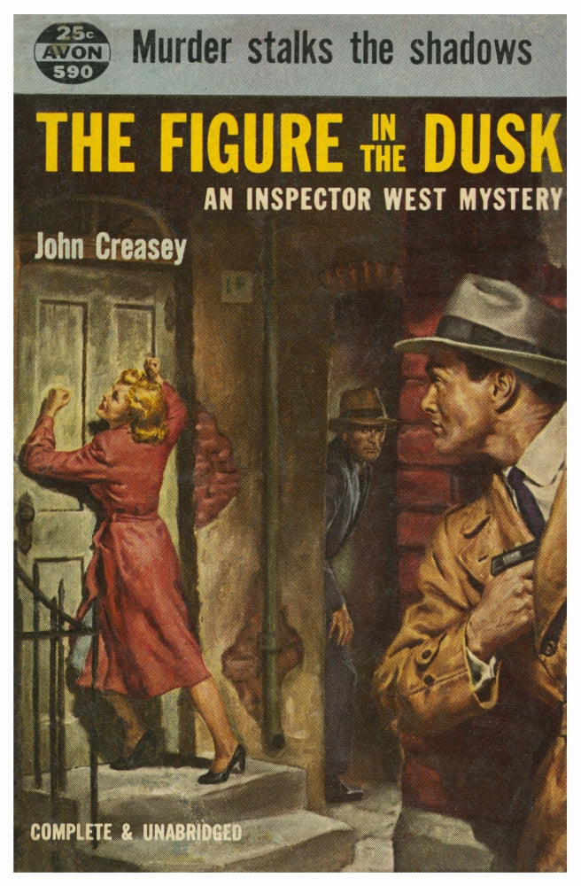 The Figure in the Dusk paperback cover poster print featuring an inspector West mystery.