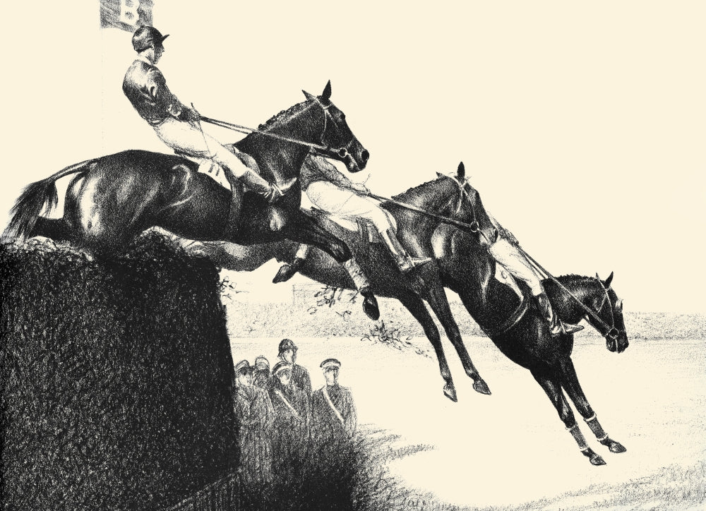Black, Bay, and Chestnut Horse Print by C.W. Anderson