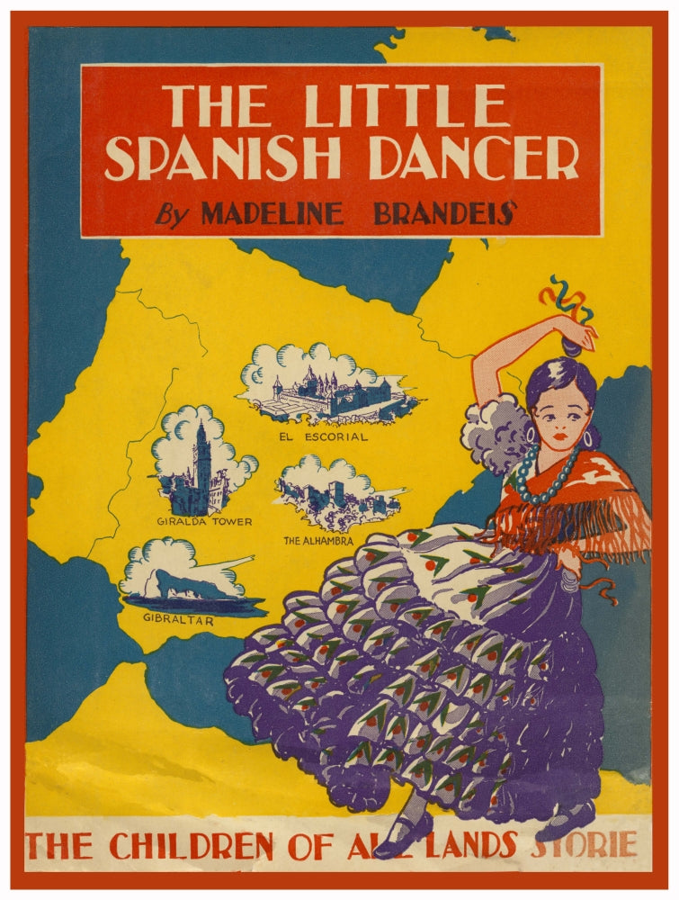 The Little Spanish Dancer poster print from The Children of All Lands Stories by Madeline Brandeis.