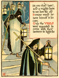 Walter Crane Masque of Days illustration poster print