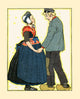 A Dutch man and woman illustration from Tales Told of Holland by Maud & Miska Petersham.