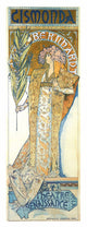 Renaissance Theater Play advertisement poster print featuring Sarah Bernhardt by Alphonse Mucha.