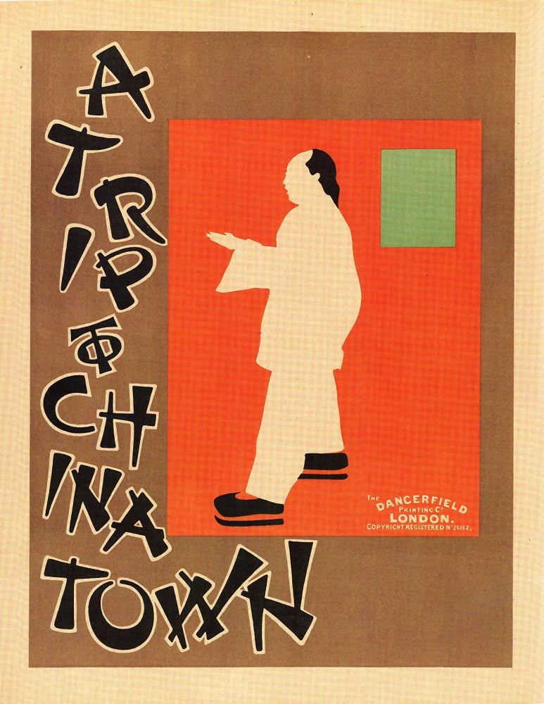 A Trip to Chinatown Poster Print by J. & W. Beggarstaff featuring a Chinaman.