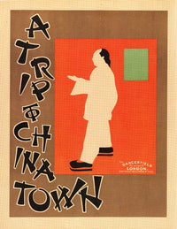 A Trip to Chinatown Poster Print by J. & W. Beggarstaff featuring a Chinaman.