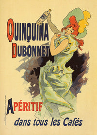 Elegant Woman Holding a Bottle of Fancy Liquor at the Café Poster Print by Jules Chéret