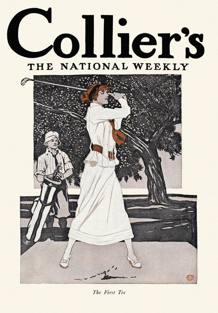 A Woman Plays Golf Art Print by Edward Penfield