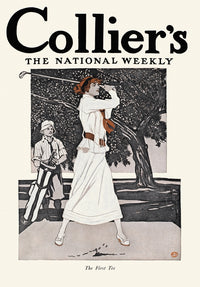 A Woman Plays Golf Art Print by Edward Penfield