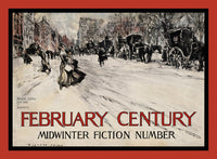 Snow Covered Street Poster Print by Everett Shinn featuring people and horse-drawn carriages.