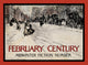 Snow Covered Street Poster Print by Everett Shinn featuring people and horse-drawn carriages.
