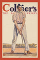 Ready to Swing Golf Poster Print by Edward Penfield, featuring a man ready to hit a golf ball.