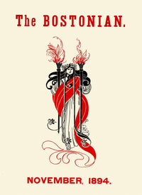 A Woman Holding Two Torches Poster Print