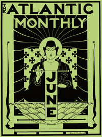 Buddha holding a banner poster print, serene and tranquil artwork.