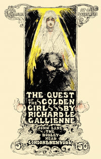 Celestial Light Woman Poster Print by Ethel Reed, showcasing a woman bathed in warm yellow light.