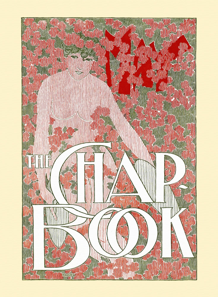 A Woman Surrounded by Flowers Poster Print by Will Bradley, showcasing vibrant flowers and a serene figure.